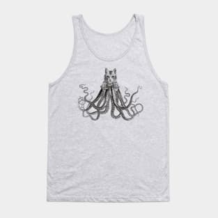 Octopussy | Half Cat Half Octopus | Hybrid Animals | Vintage Style | Tank Top